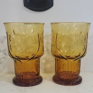 Vintage Country Garden Libbey Glasses